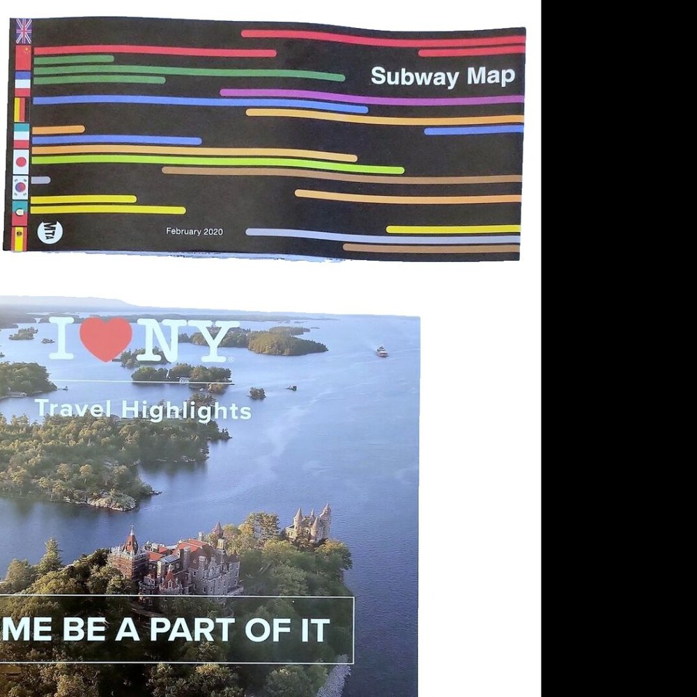 I ❤ New York Travel Guide 2023 Brochure + Love New York City Subway Train map - Picture 3 of 10